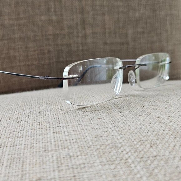 Joseph Abboud Men Eyeglasses Frame Rimless Glasses Gunmetal JA119 145 Made Japan